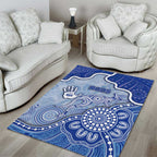 Roos Football Area Rug Aboriginal Dot Art Pattern