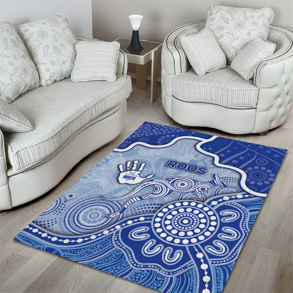 Roos Football Area Rug Aboriginal Dot Art Pattern