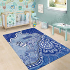 Roos Football Area Rug Aboriginal Dot Art Pattern