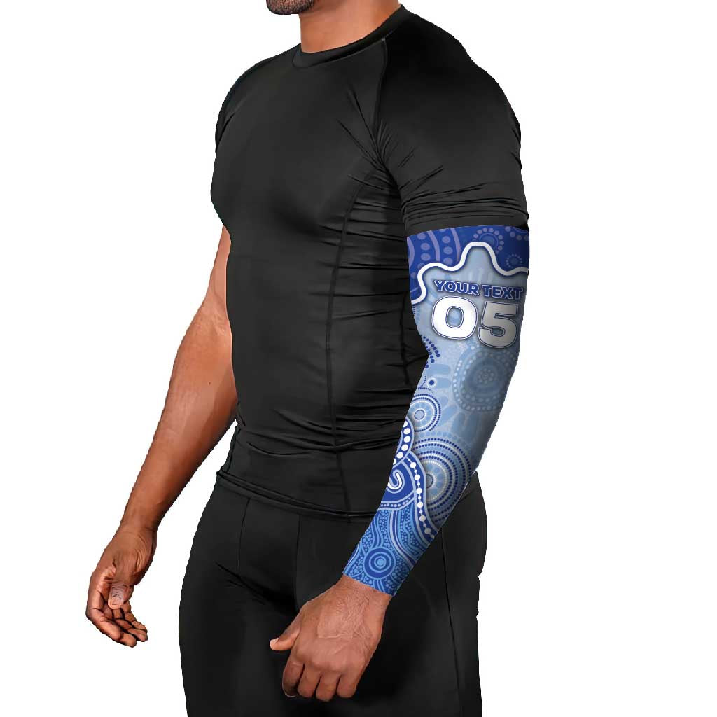Custom Roos Football Arm Sleeves Aboriginal Dot Art Pattern