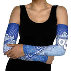 Custom Roos Football Arm Sleeves Aboriginal Dot Art Pattern