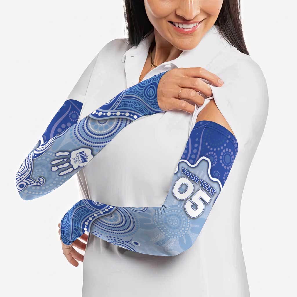 Custom Roos Football Arm Sleeves Aboriginal Dot Art Pattern