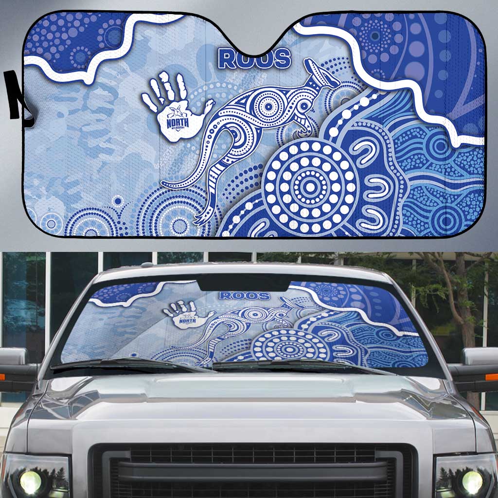 Roos Football Auto Sun Shade Aboriginal Dot Art Pattern