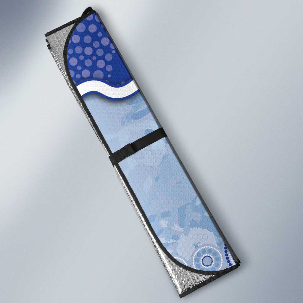 Roos Football Auto Sun Shade Aboriginal Dot Art Pattern