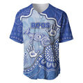 Custom Roos Football Baseball Jersey Aboriginal Dot Art Pattern