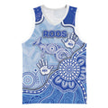 Custom Roos Football Basketball Jersey Aboriginal Dot Art Pattern