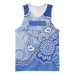 Custom Roos Football Basketball Jersey Aboriginal Dot Art Pattern
