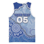 Custom Roos Football Basketball Jersey Aboriginal Dot Art Pattern