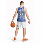 Custom Roos Football Basketball Jersey Aboriginal Dot Art Pattern