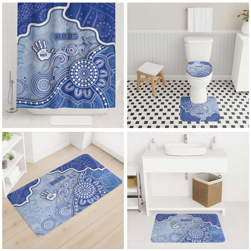 Roos Football Bathroom Set Aboriginal Dot Art Pattern