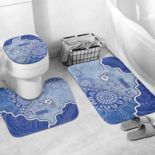 Roos Football Bathroom Set Aboriginal Dot Art Pattern