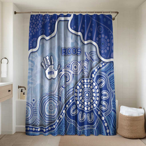 Roos Football Bathroom Set Aboriginal Dot Art Pattern
