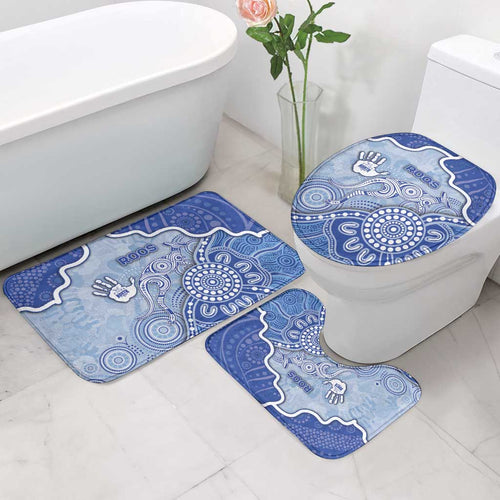 Roos Football Bathroom Set Aboriginal Dot Art Pattern