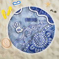 Roos Football Beach Blanket Aboriginal Dot Art Pattern
