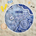 Roos Football Beach Blanket Aboriginal Dot Art Pattern