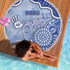 Roos Football Beach Blanket Aboriginal Dot Art Pattern
