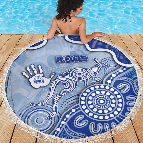 Roos Football Beach Blanket Aboriginal Dot Art Pattern