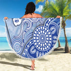Roos Football Beach Blanket Aboriginal Dot Art Pattern