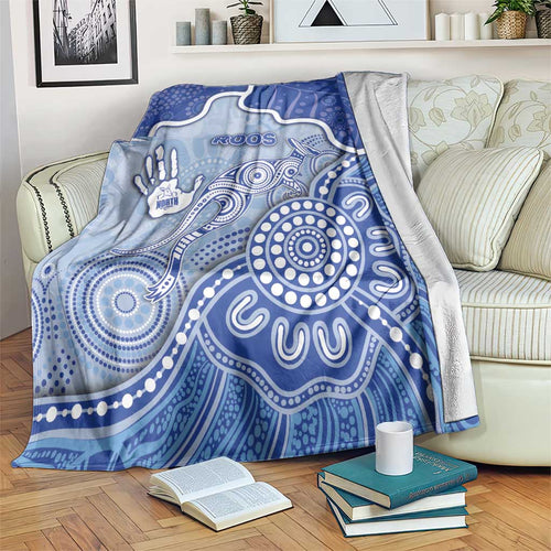 Roos Football Blanket Aboriginal Dot Art Pattern