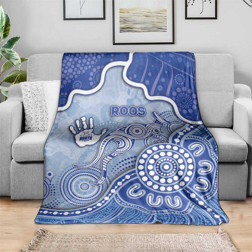 Roos Football Blanket Aboriginal Dot Art Pattern