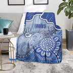 Roos Football Blanket Aboriginal Dot Art Pattern
