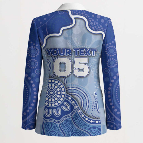 Custom Roos Football Blazer Aboriginal Dot Art Pattern