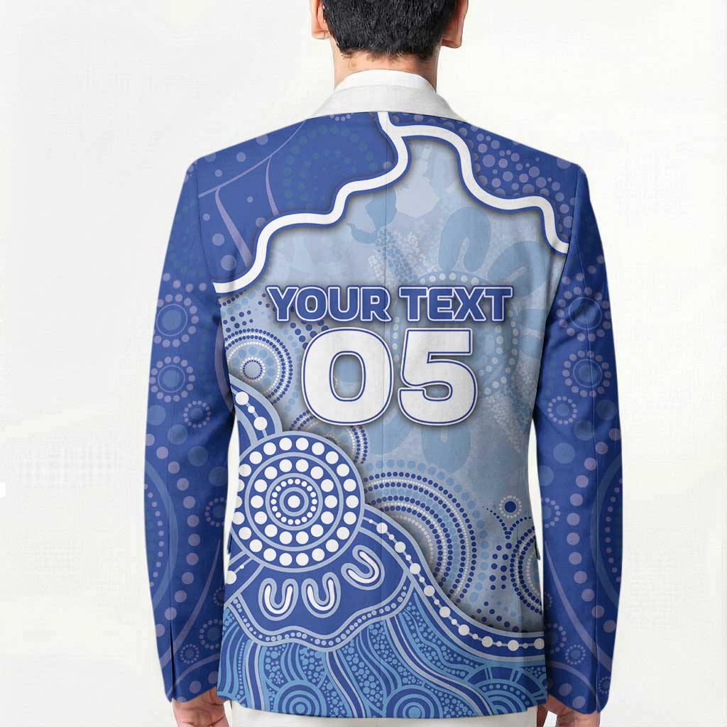 Custom Roos Football Blazer Aboriginal Dot Art Pattern