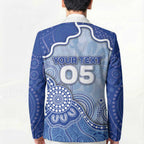 Custom Roos Football Blazer Aboriginal Dot Art Pattern