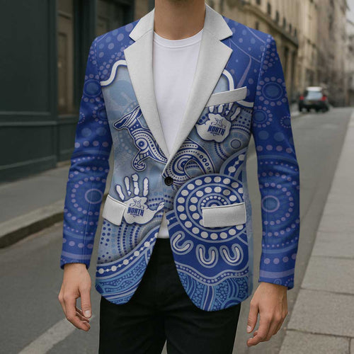 Custom Roos Football Blazer Aboriginal Dot Art Pattern