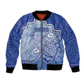 Custom Roos Football Bomber Jacket Aboriginal Dot Art Pattern