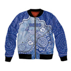 Custom Roos Football Bomber Jacket Aboriginal Dot Art Pattern