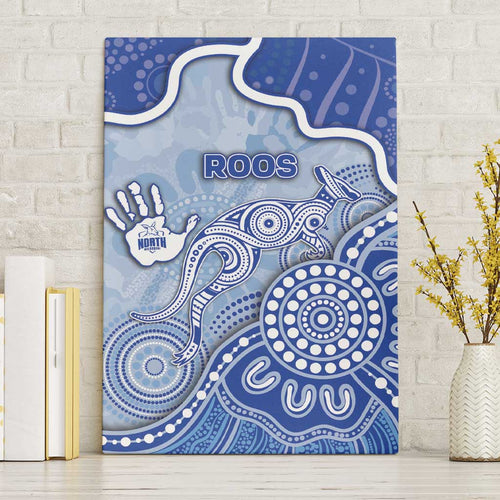 Roos Football Canvas Wall Art Aboriginal Dot Art Pattern