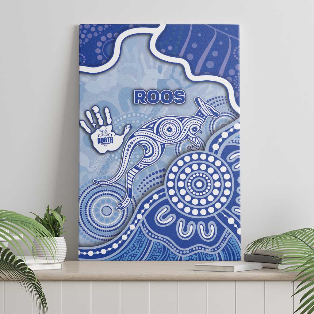 Roos Football Canvas Wall Art Aboriginal Dot Art Pattern