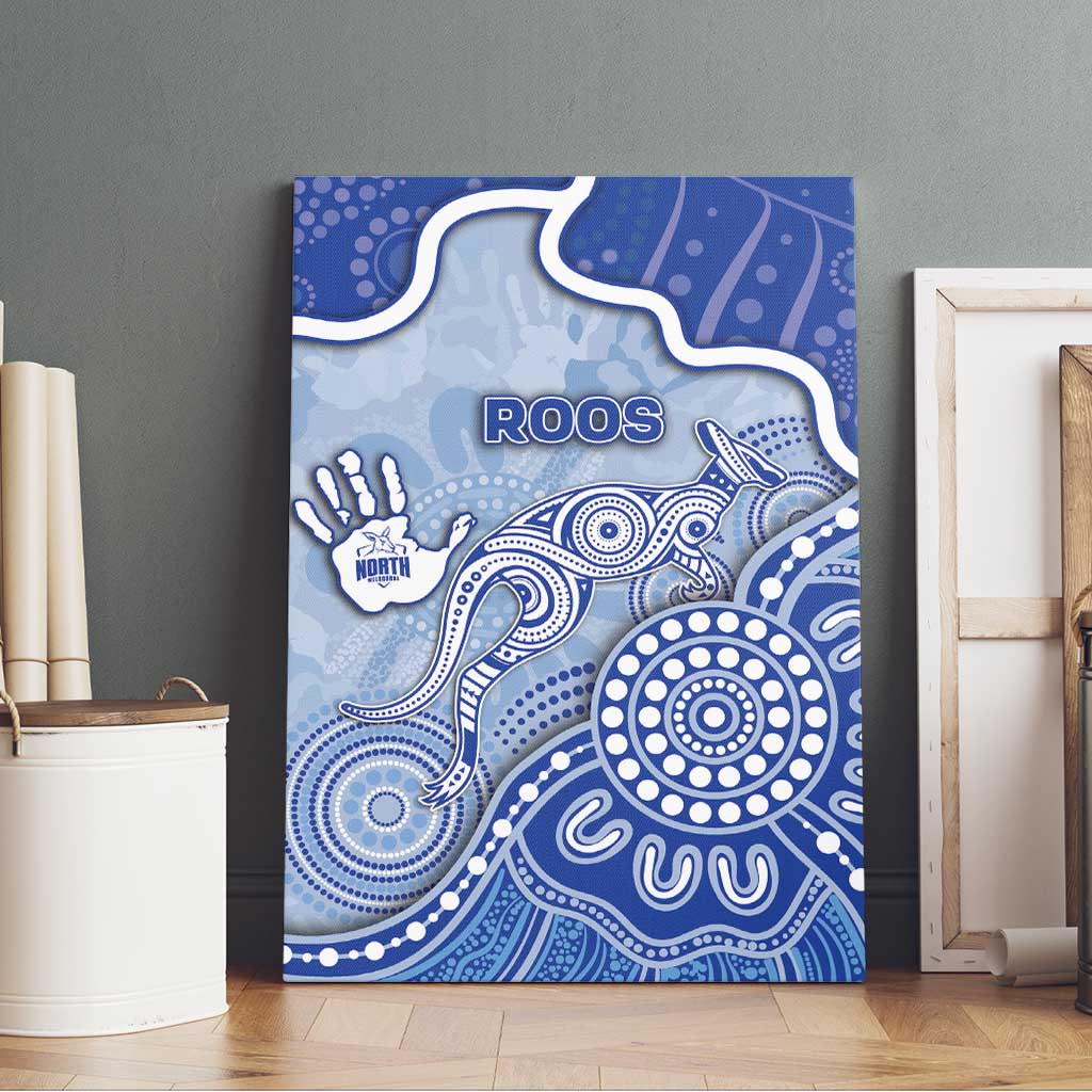 Roos Football Canvas Wall Art Aboriginal Dot Art Pattern