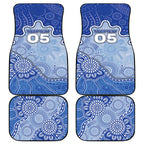 Custom Roos Football Car Mats Aboriginal Dot Art Pattern