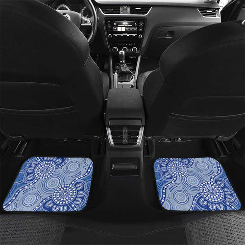 Custom Roos Football Car Mats Aboriginal Dot Art Pattern