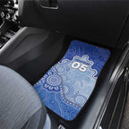Custom Roos Football Car Mats Aboriginal Dot Art Pattern