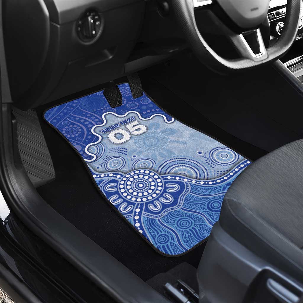 Custom Roos Football Car Mats Aboriginal Dot Art Pattern