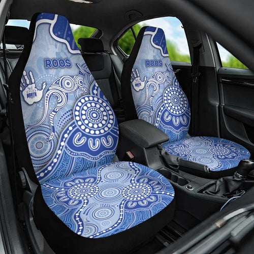 Roos Football Car Seat Cover Aboriginal Dot Art Pattern
