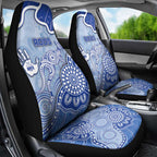 Roos Football Car Seat Cover Aboriginal Dot Art Pattern