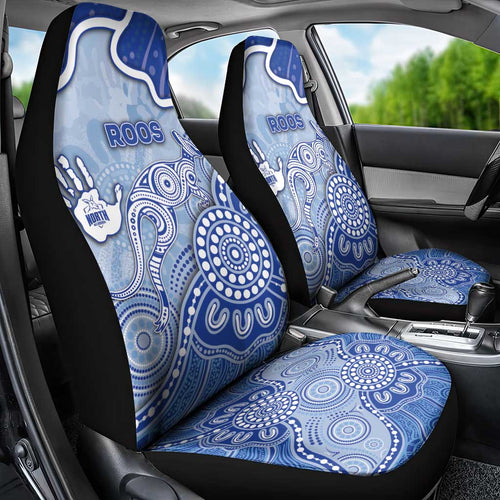 Roos Football Car Seat Cover Aboriginal Dot Art Pattern