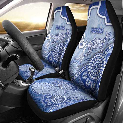 Roos Football Car Seat Cover Aboriginal Dot Art Pattern