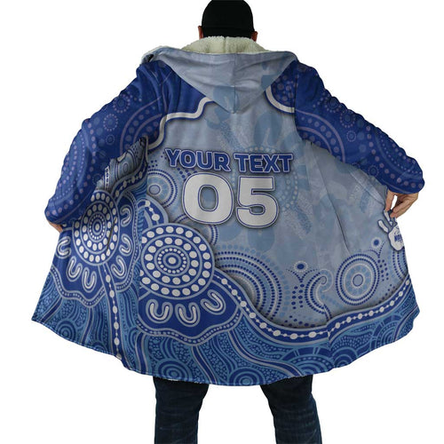 Custom Roos Football Cloak Aboriginal Dot Art Pattern
