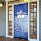 Custom Roos Football Door Cover Aboriginal Dot Art Pattern