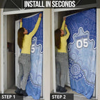 Custom Roos Football Door Cover Aboriginal Dot Art Pattern