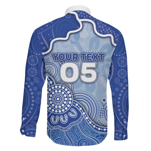 Custom Roos Football Family Matching Mermaid Dress and Hawaiian Shirt Aboriginal Dot Art Pattern