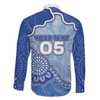 Custom Roos Football Family Matching Summer Maxi Dress and Hawaiian Shirt Aboriginal Dot Art Pattern