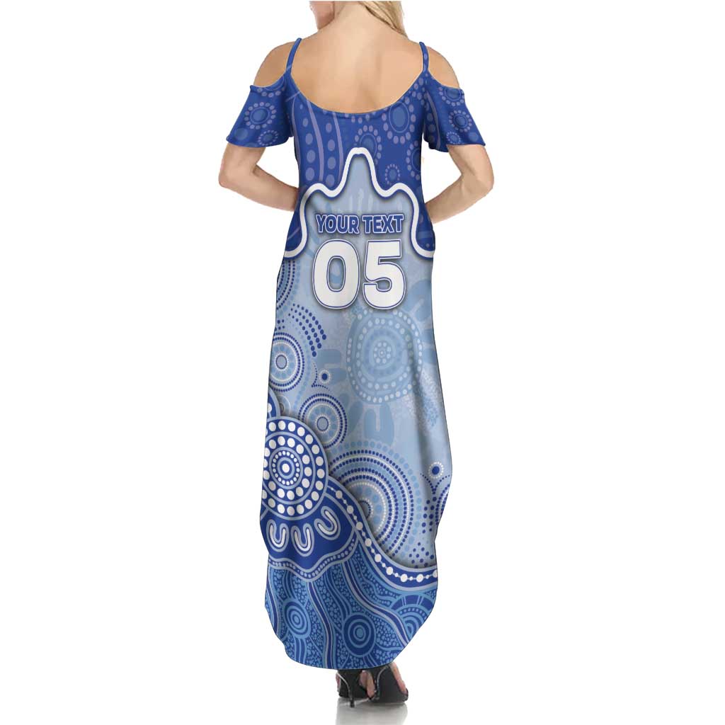 Custom Roos Football Family Matching Summer Maxi Dress and Hawaiian Shirt Aboriginal Dot Art Pattern