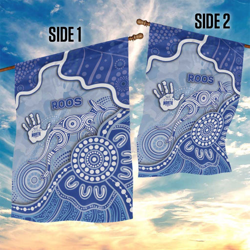 Roos Football Garden Flag Aboriginal Dot Art Pattern