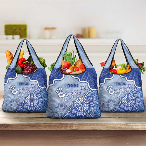Roos Football Grocery Bag Aboriginal Dot Art Pattern